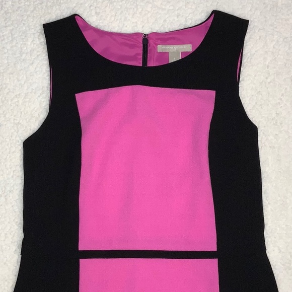 Banana Republic Strapless Pink & Black Dress with Lining & Back Zipper (Size 8) - Picture 4 of 8